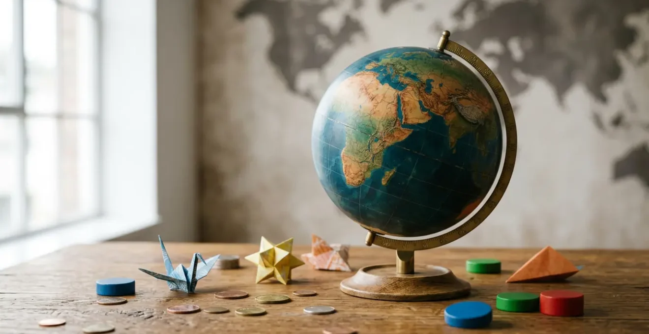 Composition conceptuelle évoquant l'investissement mondial sans contraintes via un compte-titres
