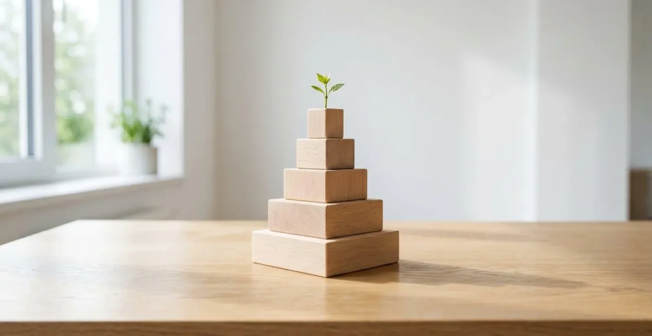Représentation visuelle de la construction progressive d'une épargne de sécurité